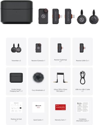 Hollyland LARK M2S Combo Wireless Lavalier Microphone Combo (Space Gray)* - zdjęcie 2