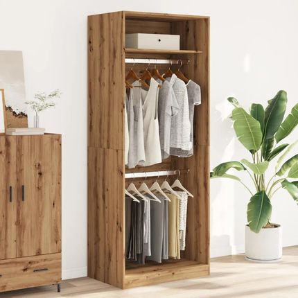 Zakito Europe Szafa Do Przedpokoju 80X50X200Cm Dąb Solidny I Stylowy Model (ZE3307800) - zdjęcie 3