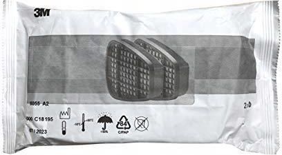 3M Pochłaniacze Filtry Do Masek 6055 A2 Na Pary Organiczne Komplet 2Szt. - zdjęcie 3