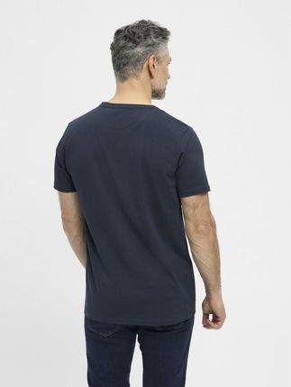 T-shirt z organicznej bawełny REDGREEN Chris granatowy - zdjęcie 2