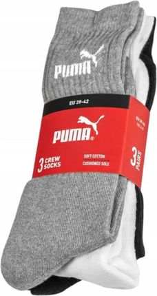 Puma Skarpety Skarpetki Crew Sock Szare/białe/czarne r.43-46 - zdjęcie 2