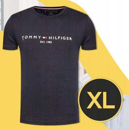 Koszulka męska t-shirt męski granatowy logo tommy hilfiger bawełna r.XL - zdjęcie 5