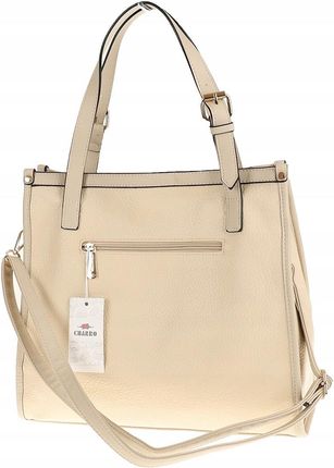 CHARRO Włoska Torebka Listonoszka Teczka na Ramię Kuferek CH855637 Beige - zdjęcie 2