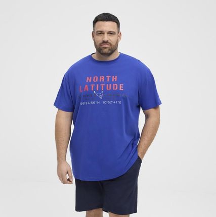 T-shirt z nadrukiem NORTH LATITUDE niebieski - zdjęcie 2