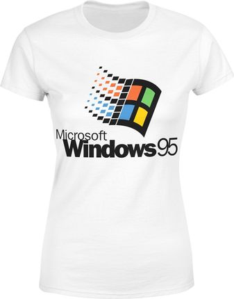Windows 95 vintage retro Damska koszulka (XXL, Czarny) - zdjęcie 2