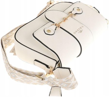 CHARRO Włoska Torebka Damska Kuferek Miejska Listonoszka CH667864 White - zdjęcie 4