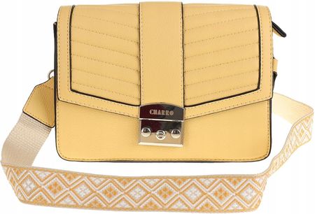 CHARRO Włoska Torebka Damska Kuferek Miejska Listonoszka CH5578106 Yellow - zdjęcie 5