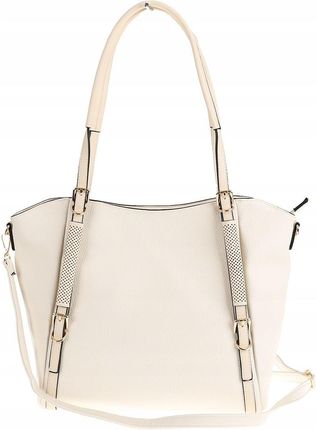 Torebka Damska Worek Modna Listonoszka Shopper na Ramię YD9859 Off White - zdjęcie 3