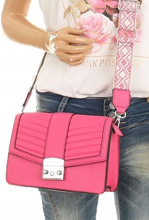 CHARRO Włoska Torebka Damska Kuferek Miejska Listonoszka CH5578106 Fuchsia - zdjęcie 5