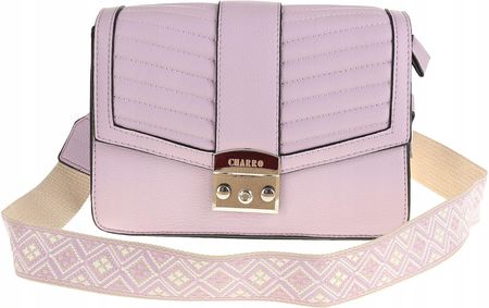 CHARRO Włoska Torebka Damska Kuferek Miejska Listonoszka CH5578106 Purple - zdjęcie 3