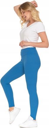 Legginsy Damskie Długie Prążkowane Wysoki Stan Kryjące Wygodne MORAJ S/M - zdjęcie 2