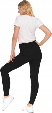 Legginsy Damskie Długie Prążkowane Wysoki Stan Kryjące Wygodne MORAJ L/XL - zdjęcie 2