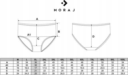 Majtki Damskie Bawełniane z Wysokim Stanem Plus Size 4-szt MORAJ - 4XL - zdjęcie 2