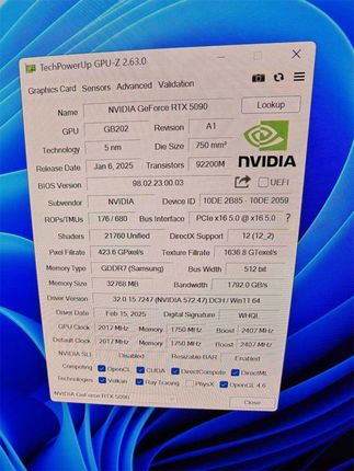Geforce Inno3D RTX 5090 X3 32GB GDDR7 DLSS 4 - zdjęcie 2
