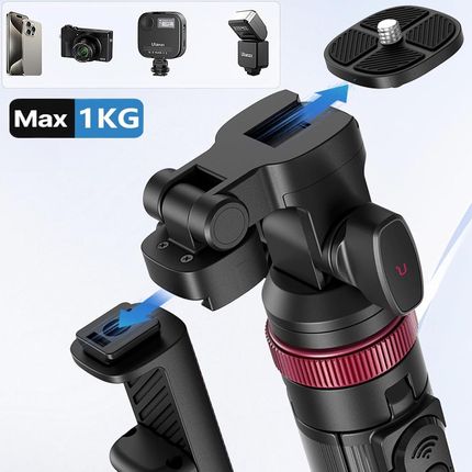 Statyw i Kijek Selfie ULANZI MT-78 uchwyt na telefon + 2x zimna stopka + pilot Bluetooth - zdjęcie 6