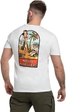 Alpha Industries Koszulka T-Shirt Naval Maneuvers Back Print White - zdjęcie 2