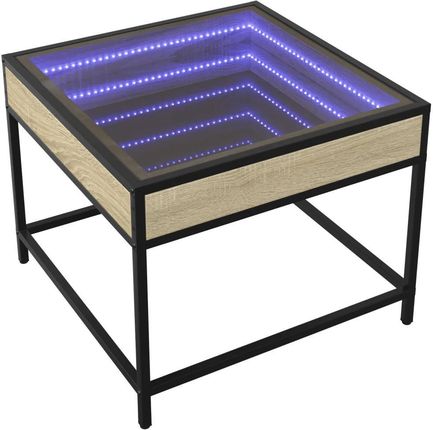 Zakito Home Stolik Kawowy Led Infinity 50X50X41cm Dąb Sonoma (Zh847678) - zdjęcie 3