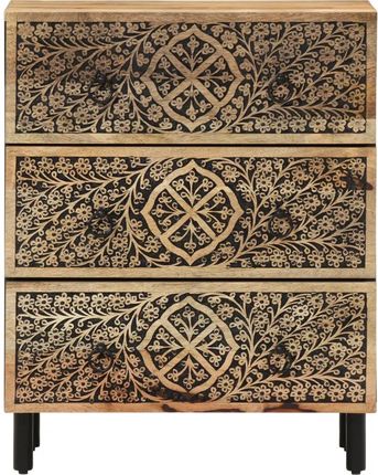 Zakito Home Stolik Boczny Drewno Mango 60X33X75Cm Retro Ręcznie Rzeźbiony (Zh3206305) - zdjęcie 3