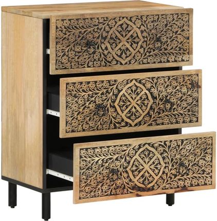Zakito Home Stolik Boczny Drewno Mango 60X33X75Cm Retro Ręcznie Rzeźbiony (Zh3206305) - zdjęcie 2
