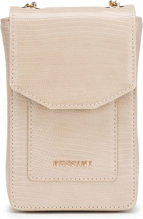 Mini Mała Torebka Damska Listonoszka Z Łańcuszkiem Puccini Beż BML059T-6A - zdjęcie 3