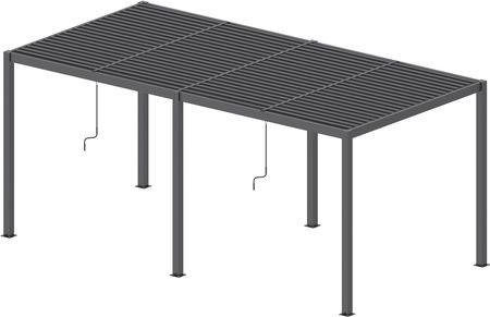 Nordvic Pergola Ogrodowa Aluminiowa Luxe 4x5,8m Antracyt Z Oświetleniem Led - zdjęcie 4