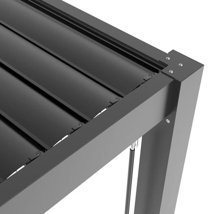Nordvic Pergola Ogrodowa Aluminiowa Luxe 4x5,8m Antracyt Z Oświetleniem Led - zdjęcie 5
