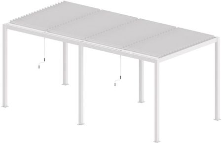 Nordvic Pergola Ogrodowa Aluminiowa Luxe 4x5,8m Biały Z Oświetleniem Led - zdjęcie 4