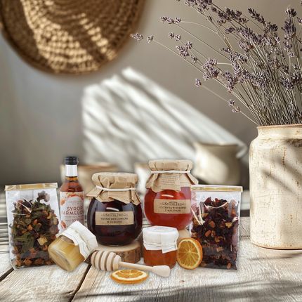 Unitea Land Kosz Prezentowy Zestaw Herbat Słodycze Miód Syrop Pudelko Gift Box Utl - zdjęcie 4