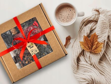 Unitea Land Zestaw Prezentowy Na Dzień Kobiet Pudelko Herbaty Słodycze Kosz Gift Box - zdjęcie 5