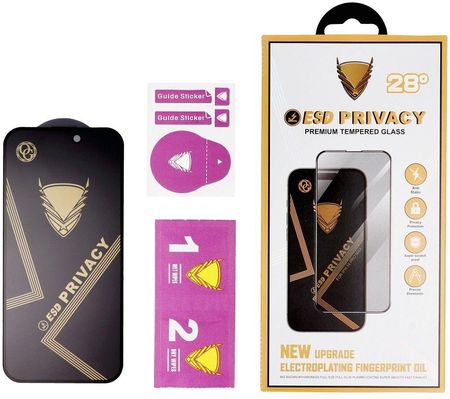 Og Szkło Hartowane Premium Privacy Glass Do Xiaomi Redmi Note 14 Pro Czarny - zdjęcie 3