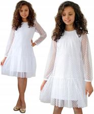 Sukienka komunia Tiul biała 158 KD966