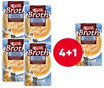 Inaba Ciao Broth Chicken With Tuna Recipe 5x40g - zdjęcie 2