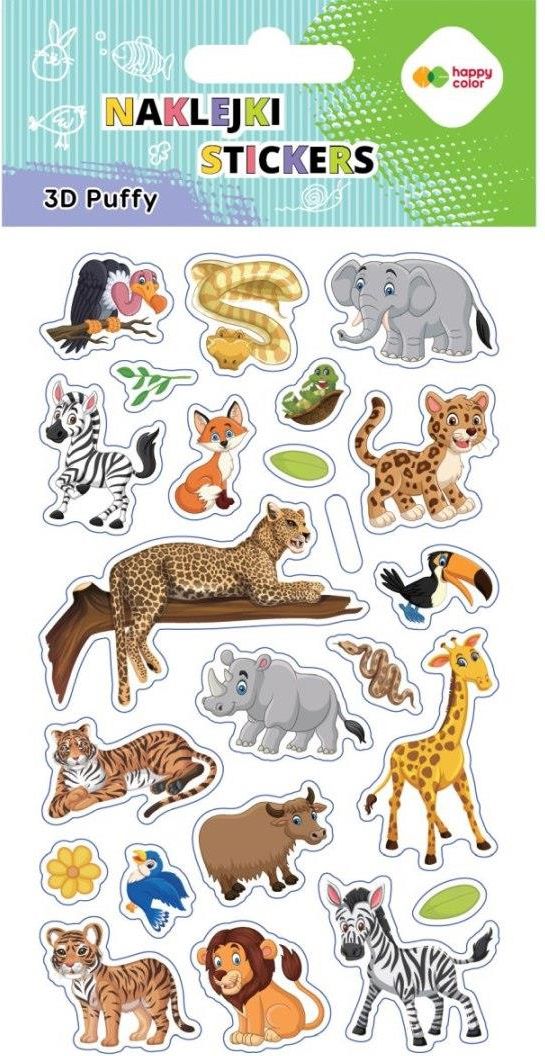 Zdjęcie Naklejki 3D Puffy-Wildlife 10X20Cm Happy Color - Stepnica