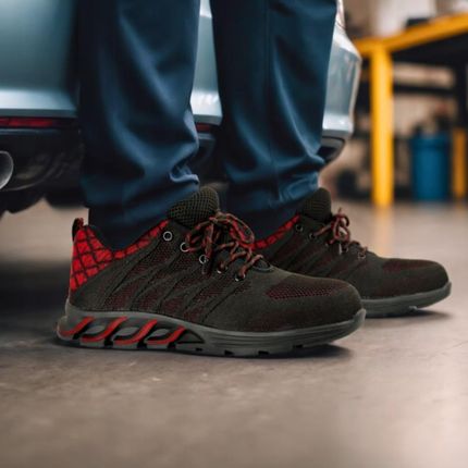 Specto Buty Robocze Męskie Półbuty Sportowe Siatkowe Z Noskiem Oddychające - zdjęcie 2