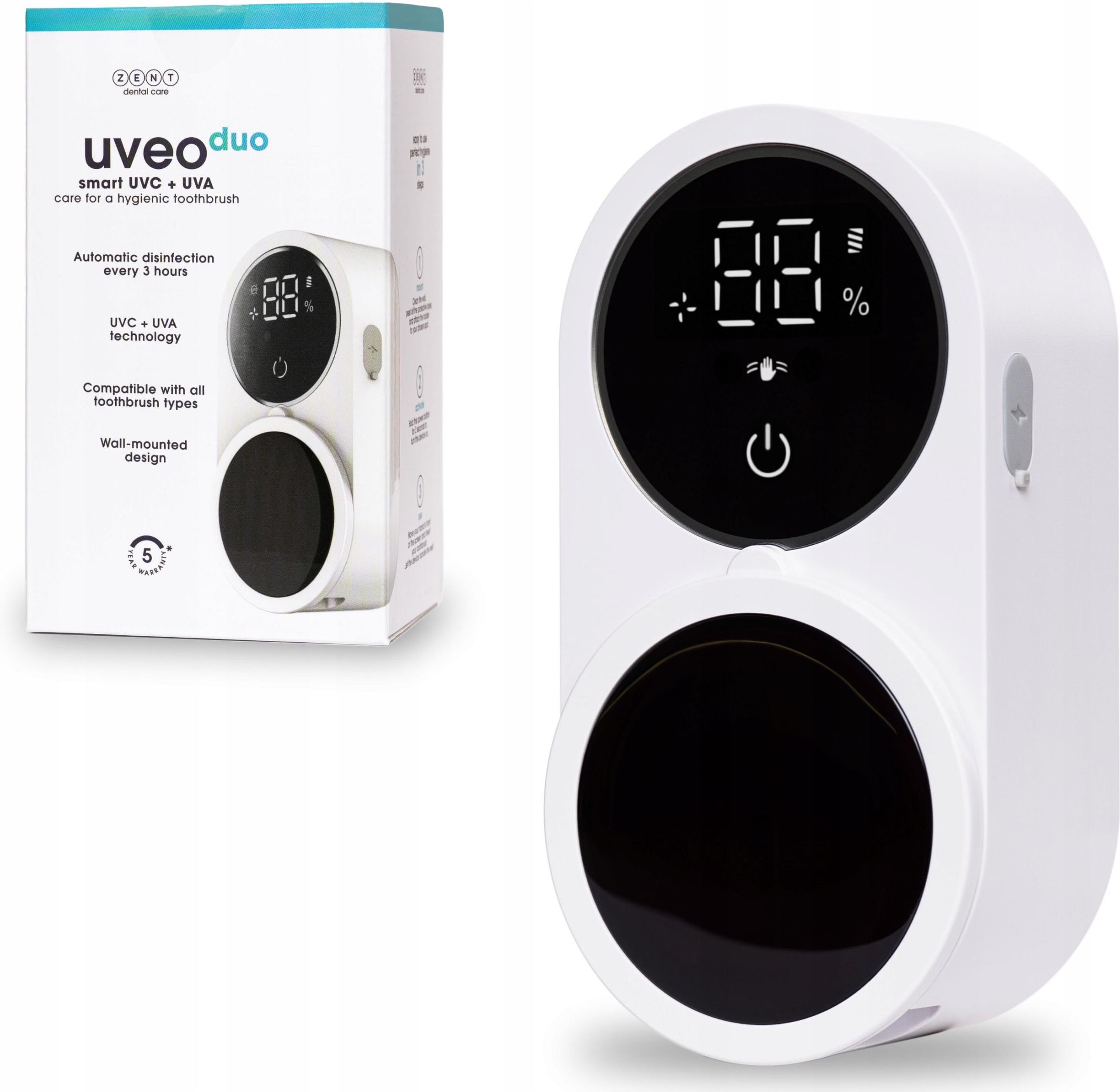 Zdjęcie ZENT Uveo Duo – Inteligentny Uchwyt UV do Szczoteczek - Uveo Duo - Dobre Miasto