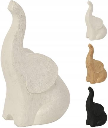 Figurka dekoracyjna słoń z uniesioną trąbą minimalistyczna ozdobna 17cm - zdjęcie 2