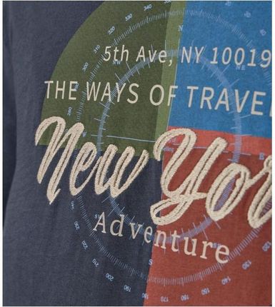 T-shirt z nadrukiem CASA MODA granatowy - zdjęcie 3