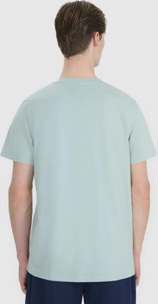 Męski t-shirt z nadrukiem 4F 4FRSS25TTSHM2850 - turkusowy - zdjęcie 2
