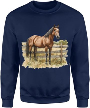 Doskojny brązowy koń Męska bluza (XL, Szary) - zdjęcie 2