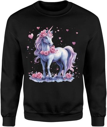 Fioletowy jednorożec Męska bluza (S, Szary) - zdjęcie 2