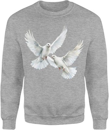 2 Białe gołębie Męska bluza (XXL, Czarny) - zdjęcie 2