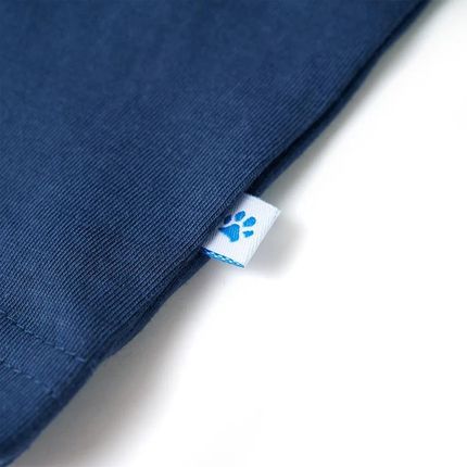 Dziecięca koszulka z nadrukiem lwa, 100% bawełna, ciemnoniebieska, rozmiar 128 - zdjęcie 3