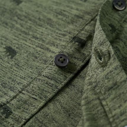 Dziecięca koszula khaki z bizonem, r. 92, długie rękawy - zdjęcie 3
