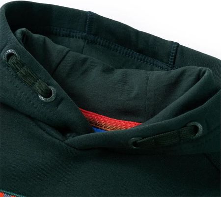 Dziecięca bluza z kapturem Winner 116 ciemnozielona - zdjęcie 2