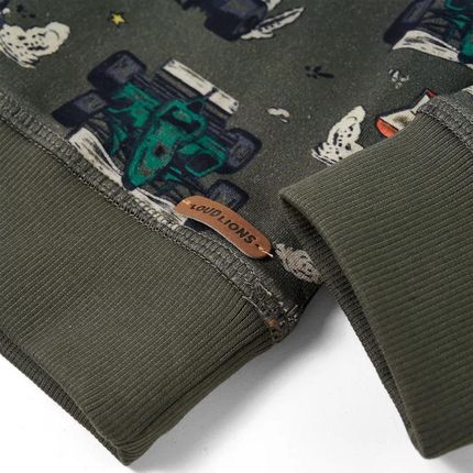 Bluza dziecięca wyścigówki 128 khaki 95% bawełny - zdjęcie 3