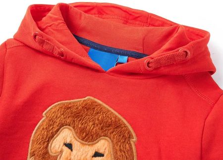 Dziecięca bluza z kapturem Lew 140 czerwona - zdjęcie 2