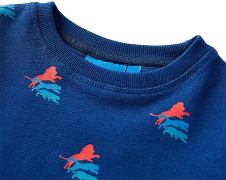 Bluza dziecięca z nadrukiem lwa 128 ciemnoniebieska - zdjęcie 3