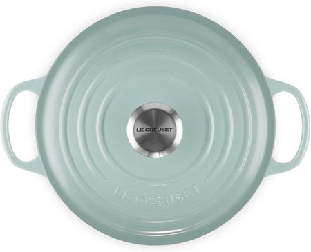 Le Creuset - Głęboka Okrągła Brytfanna Żeliwo 24 cm sea salt - zdjęcie 4