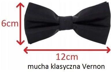 Muszka mucha bordowa męska wesele elegancka zestaw - zdjęcie 3