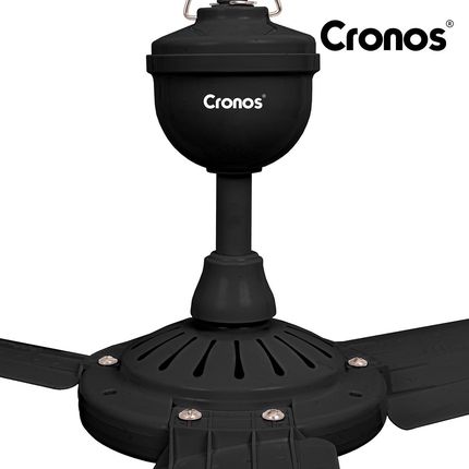 WENTYLATOR SUFITOWY Z WIATRAKIEM CICHY CZARNY WIATRAK 90cm + PILOT TIMER - zdjęcie 4